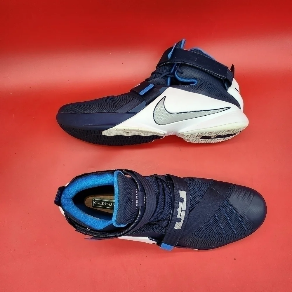 Nike Shoes Mens 17 Lebron Soldier IX Basketball 749498-402 Blue White Grey